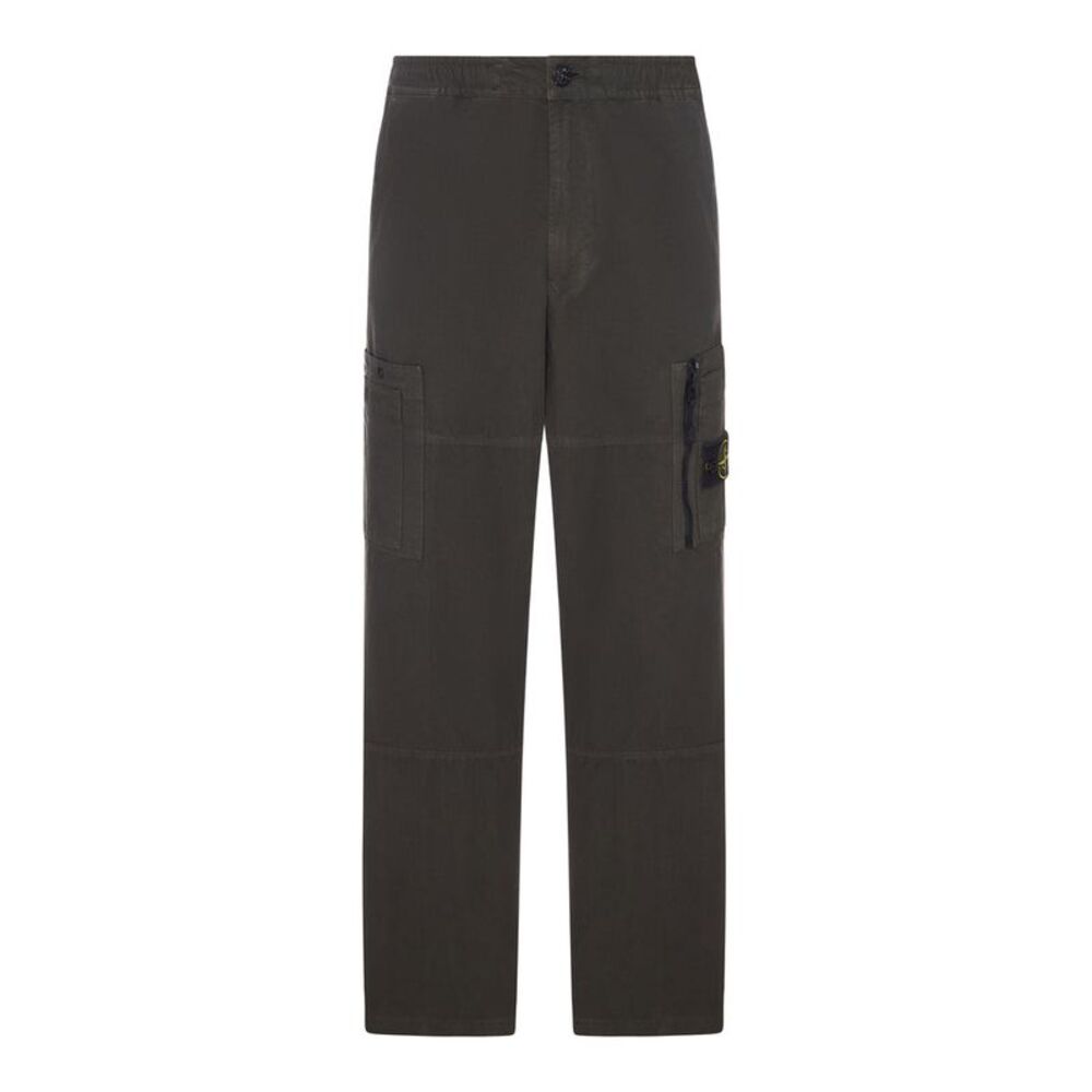 Stone Island Men Cotton Ripstop Cargo Trousers
